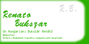 renato bukszar business card