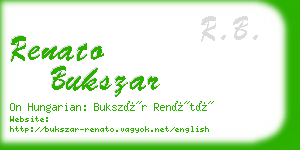 renato bukszar business card